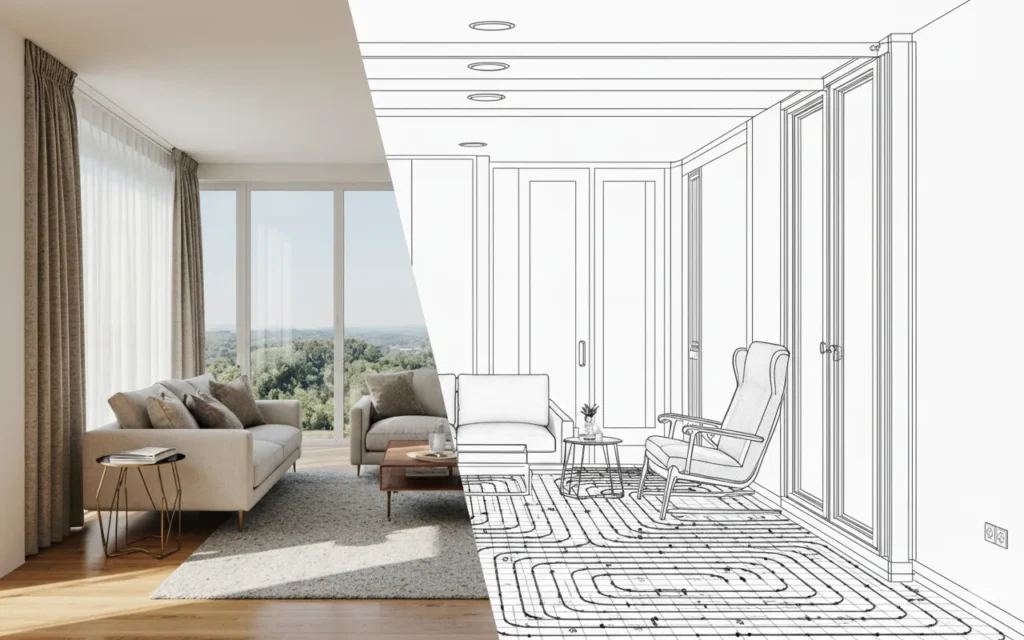 Instalacion de suelo radiante con aerotermia